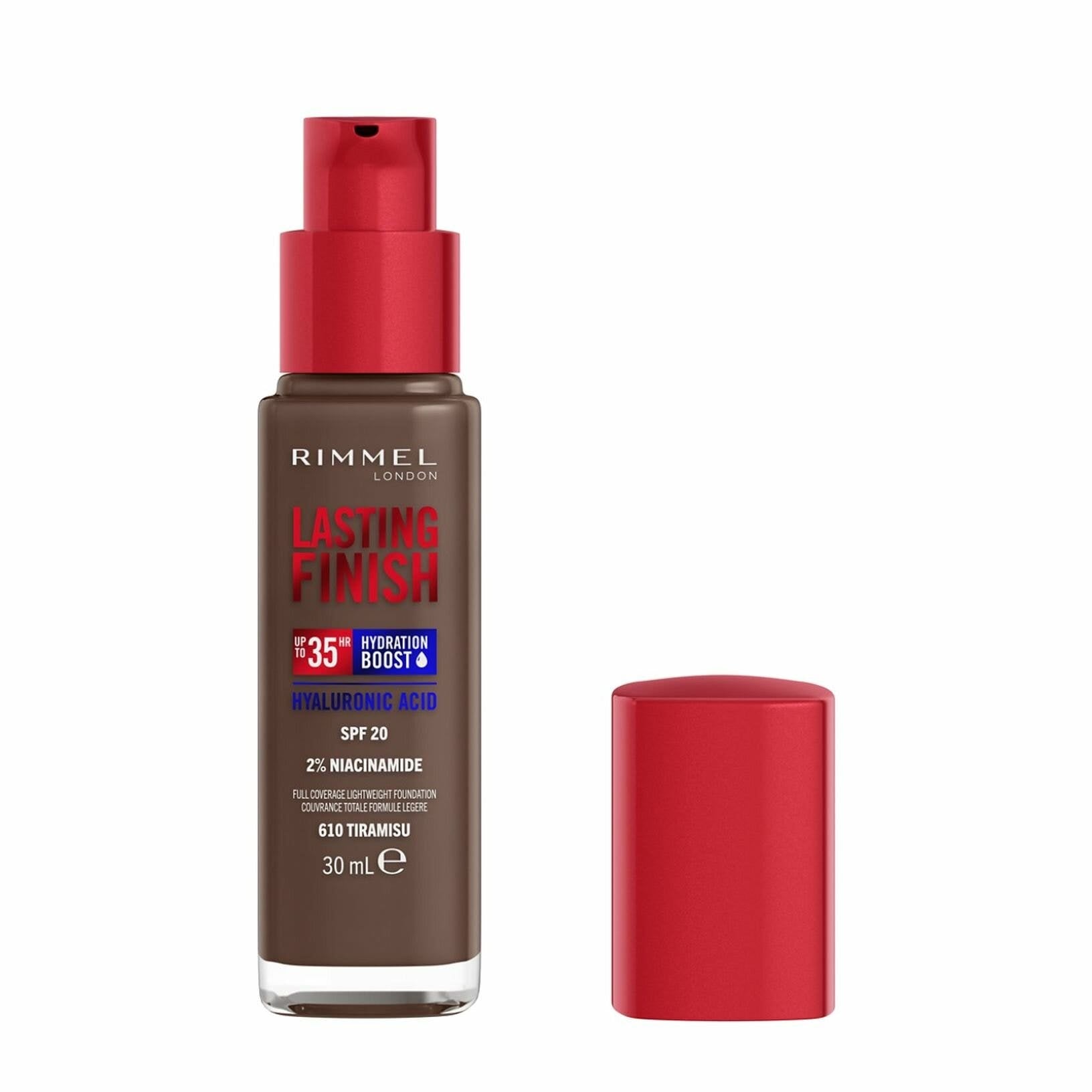 Rimmel Fondotinta Lasting Finish 35h Con Acido Ialuronico 610 Tiramisu 30ml-2