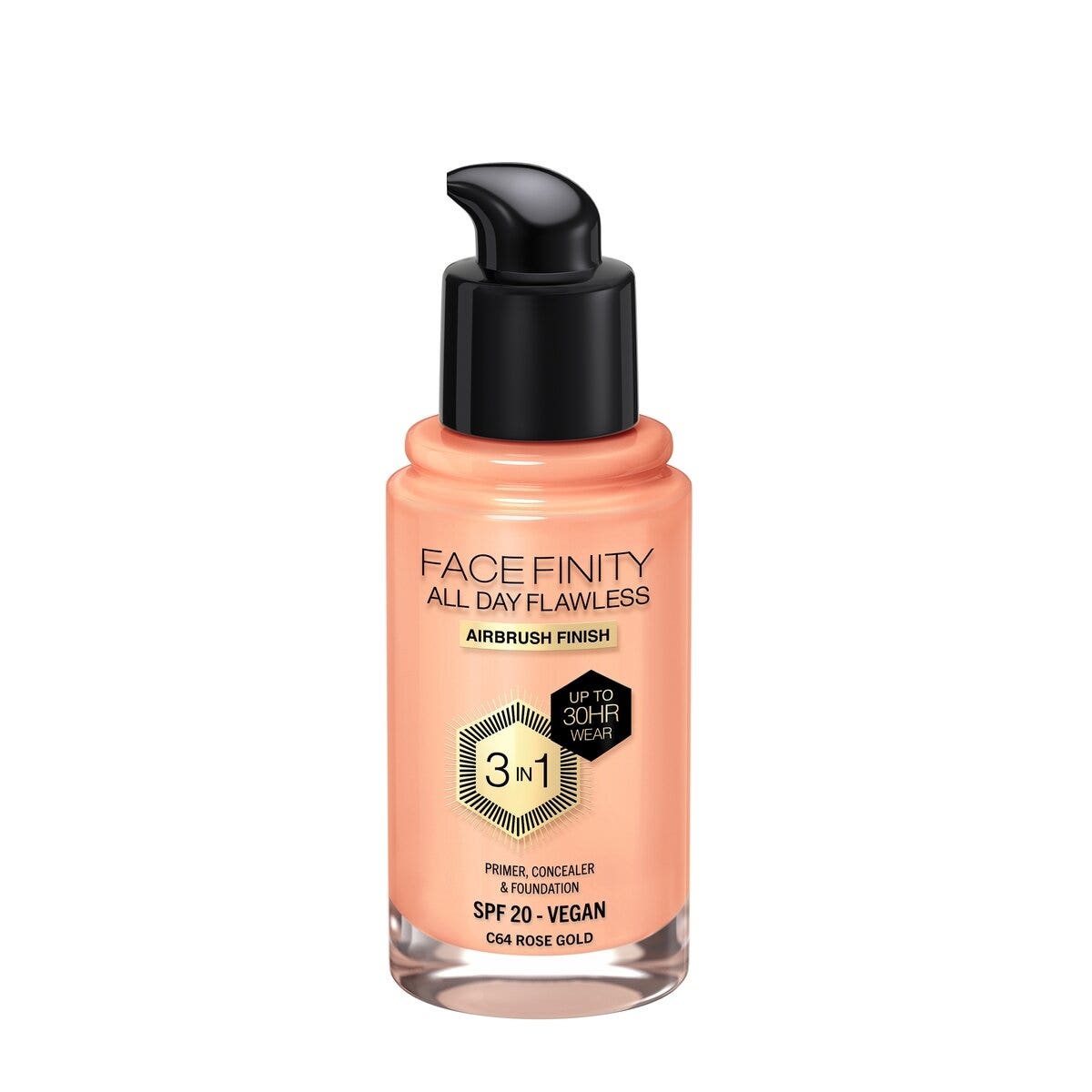 Max Factor Fondotinta Facefinity All Day Flawless 3In1 C64 Rose Gold 30ml-2