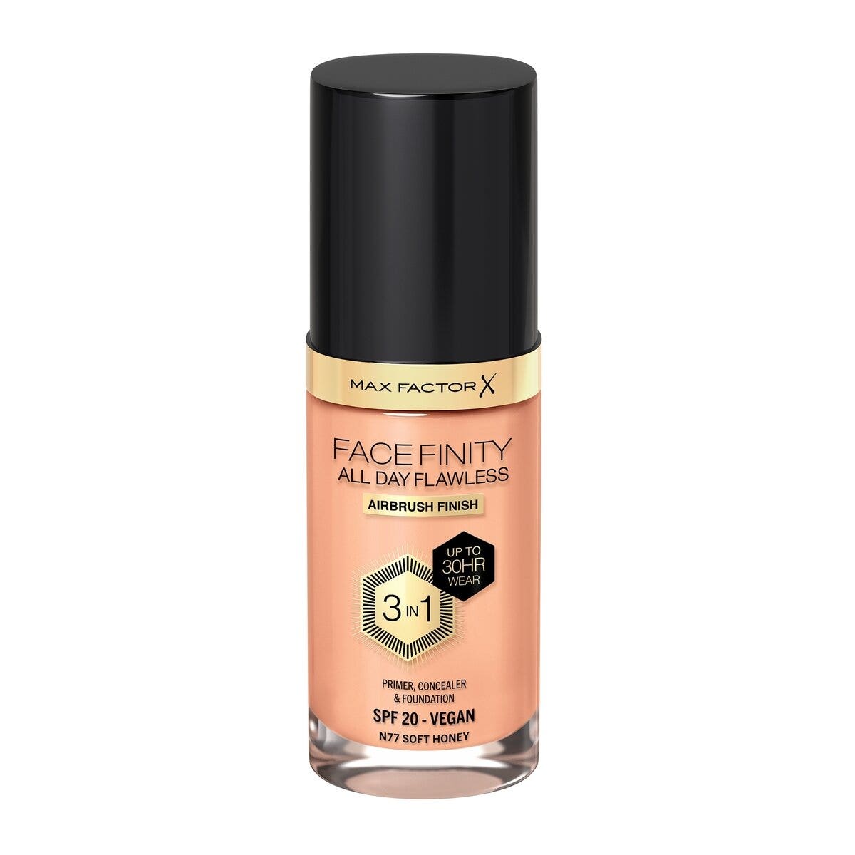 Max Factor Fondotinta Facefinity All Day Flawless 3In1 N77 Soft Honey 30ml-1