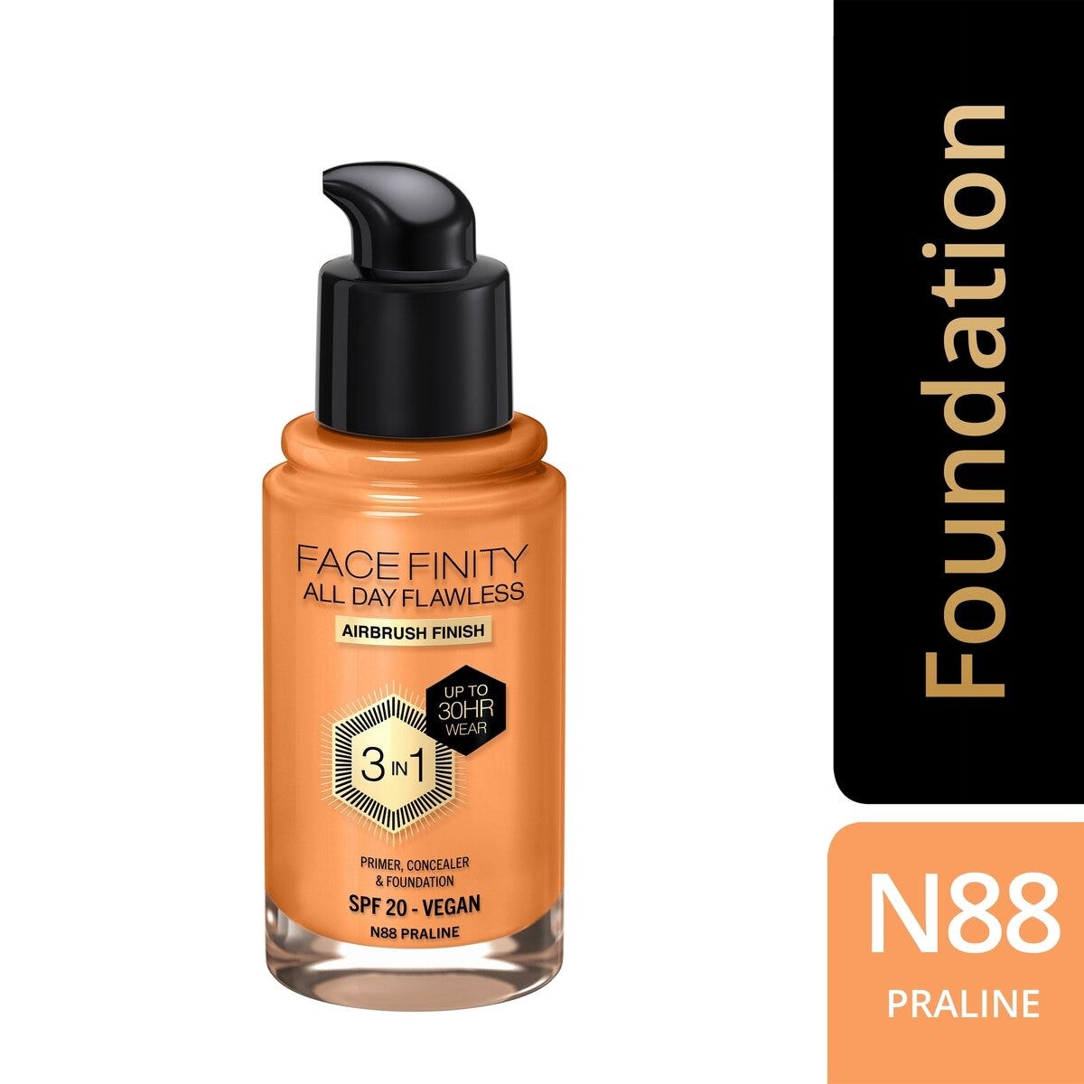 Max Factor Fondotinta Facefinity All Day Flawless 3In1 N88 Praline 30ml-4