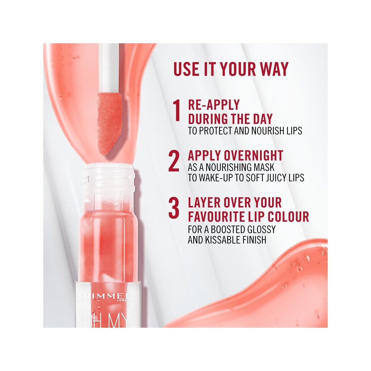 Rimmel Oh My Gloss! Olio per Labbra 004 Vivid Red 6ml-6