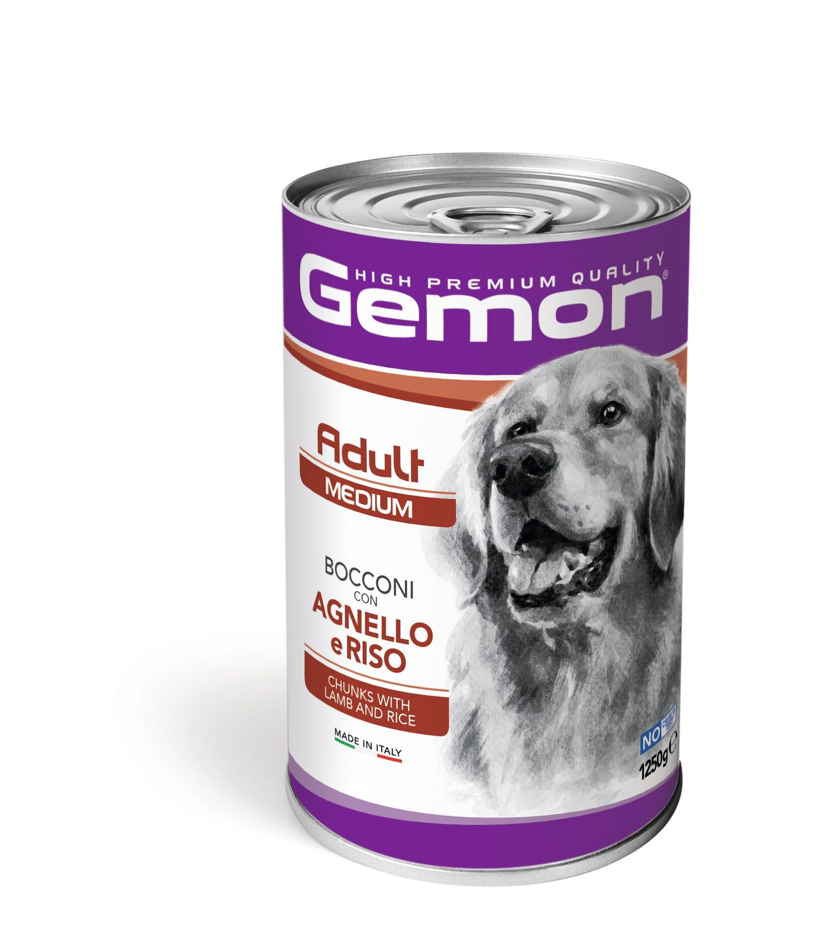 Gemon Bocconi Agnello E Riso Cibo Umido Cani Adulti Taglia Media Barattolo 1,25 Kg-2