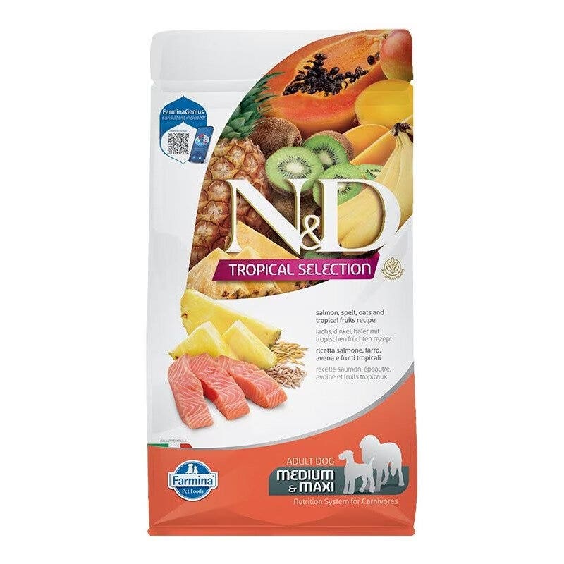 Farmina N&D Dog Medium & Maxi Tropical Selection Salmon Per Cani Adulti 10kg-1