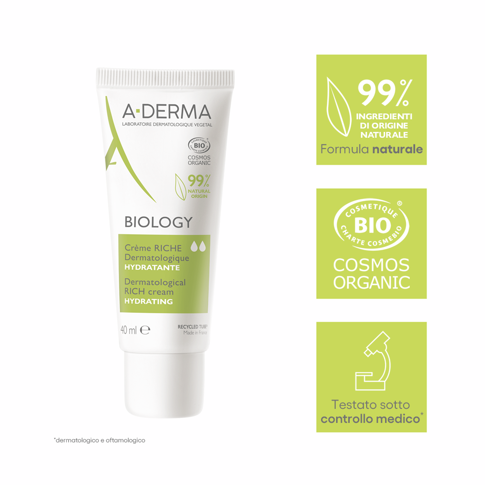 A-Derma Biology Crema Ricca Dermatologica Idratante 40ml-2