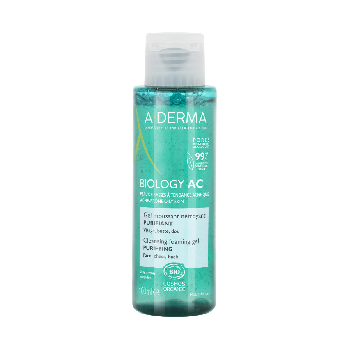 A-Derma Biology AC Gel Detergente Schiumogeno Purificante Anti-imperfezioni 100ml-2