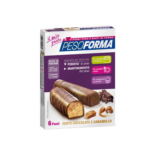 Pesoforma Barrette Cioccolato Caramello 12 Pezzi  - 2