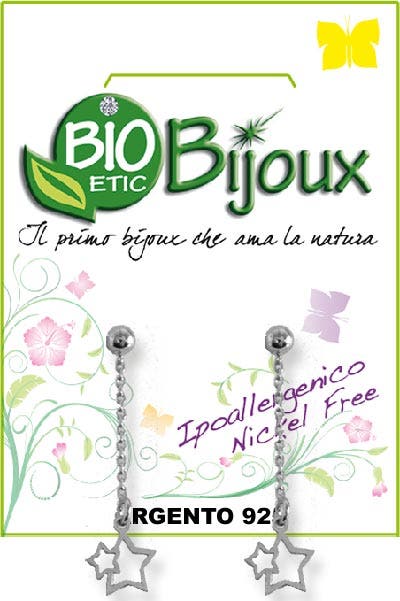 Bioetic Bijoux Orecchini Pendente Doppia Stella Argento  - 1