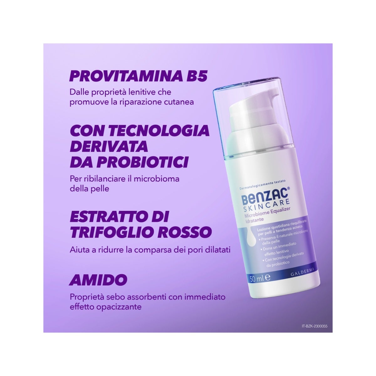 Benzac Skincare Microbiome Equalizer Lozione Idratante Viso Pelle Acneica 50ml-13