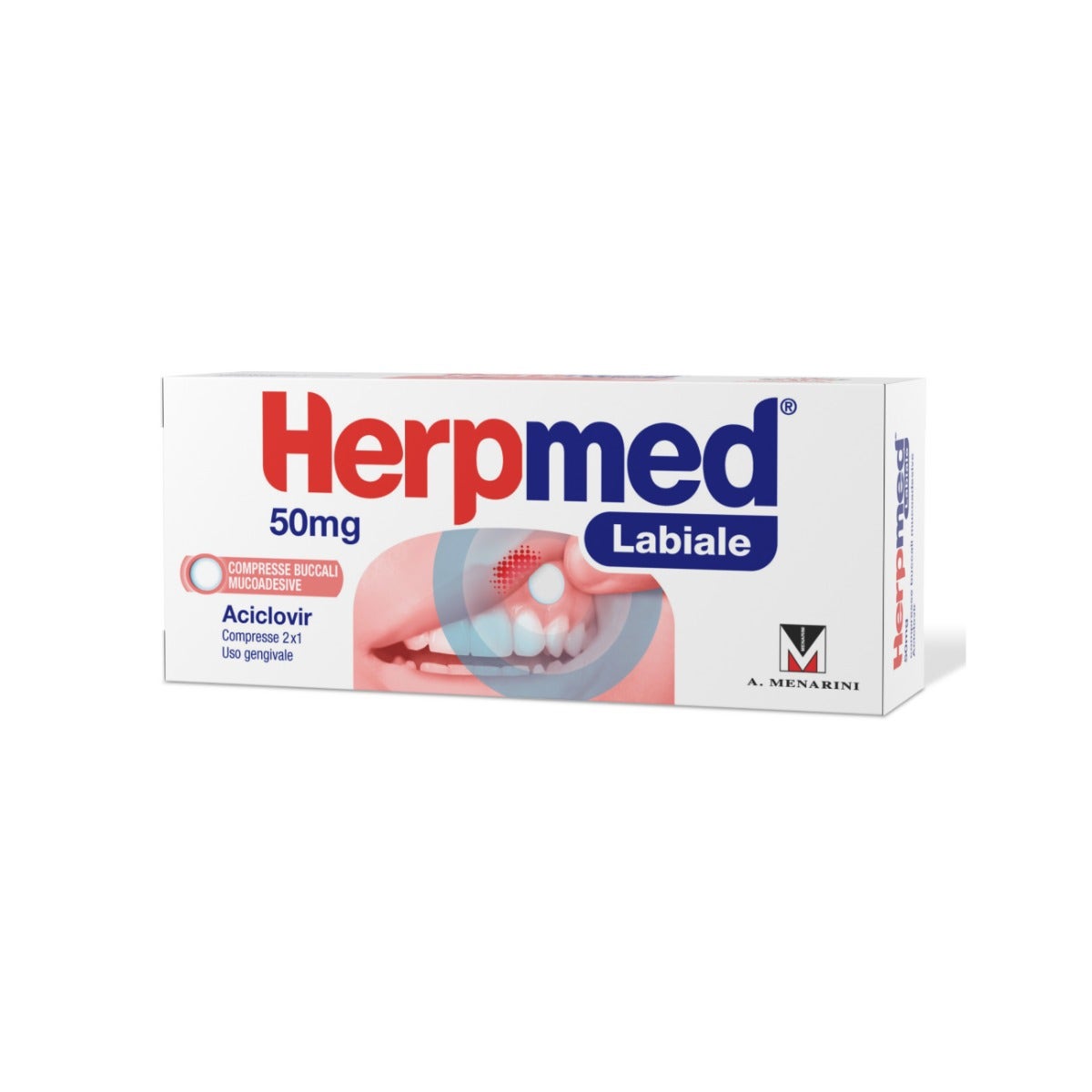 Herpmed Labiale 50mg 2 Compresse Buccali Mucoadesive-0