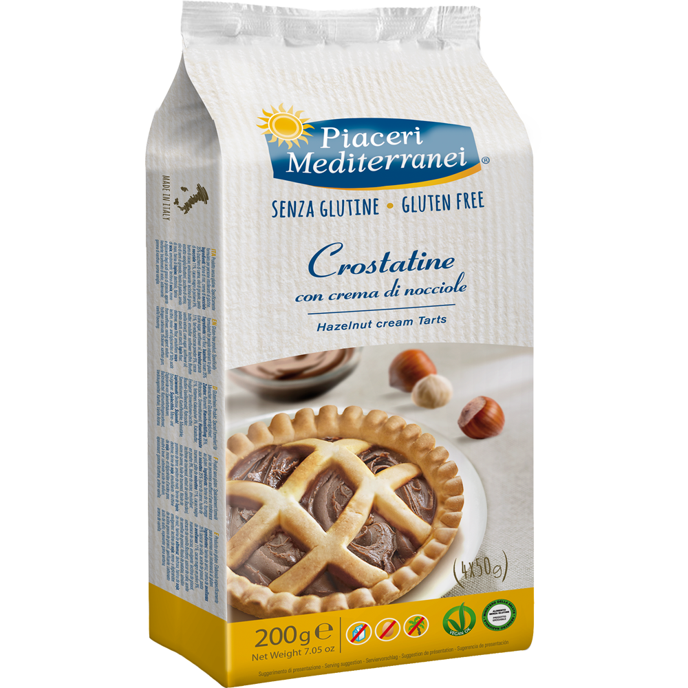 Piaceri Mediterranei Crostatine Crema Nocciole 4x50g - 1