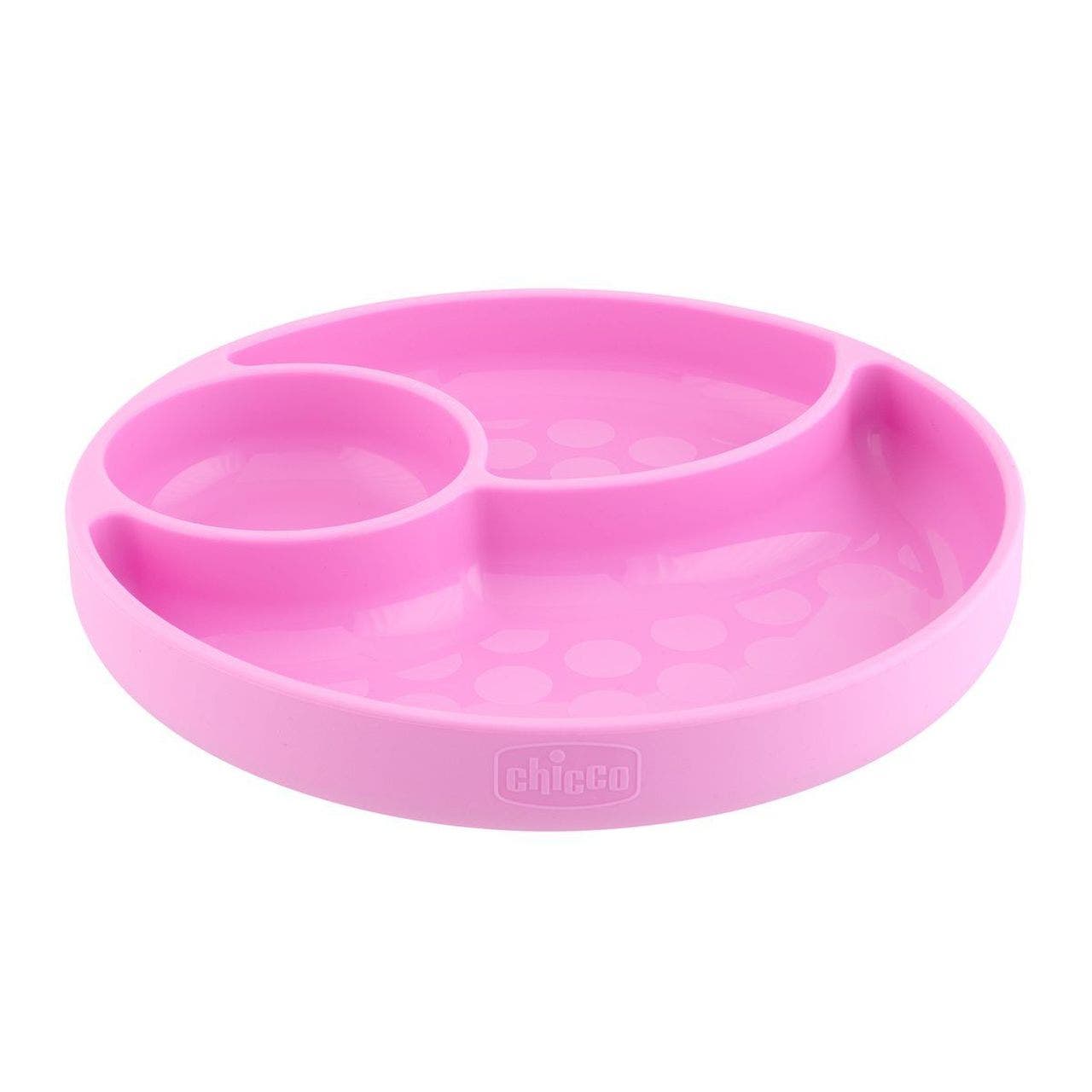 Chicco Piatto Silicone Con Ventosa Rosa 1 Pezzo  - 1