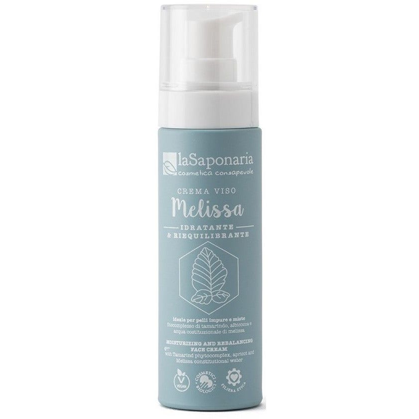La Saponaria Melissa Crema Viso Idratante/Riequilibrante Pelli Impure/Miste 50ml  - 1