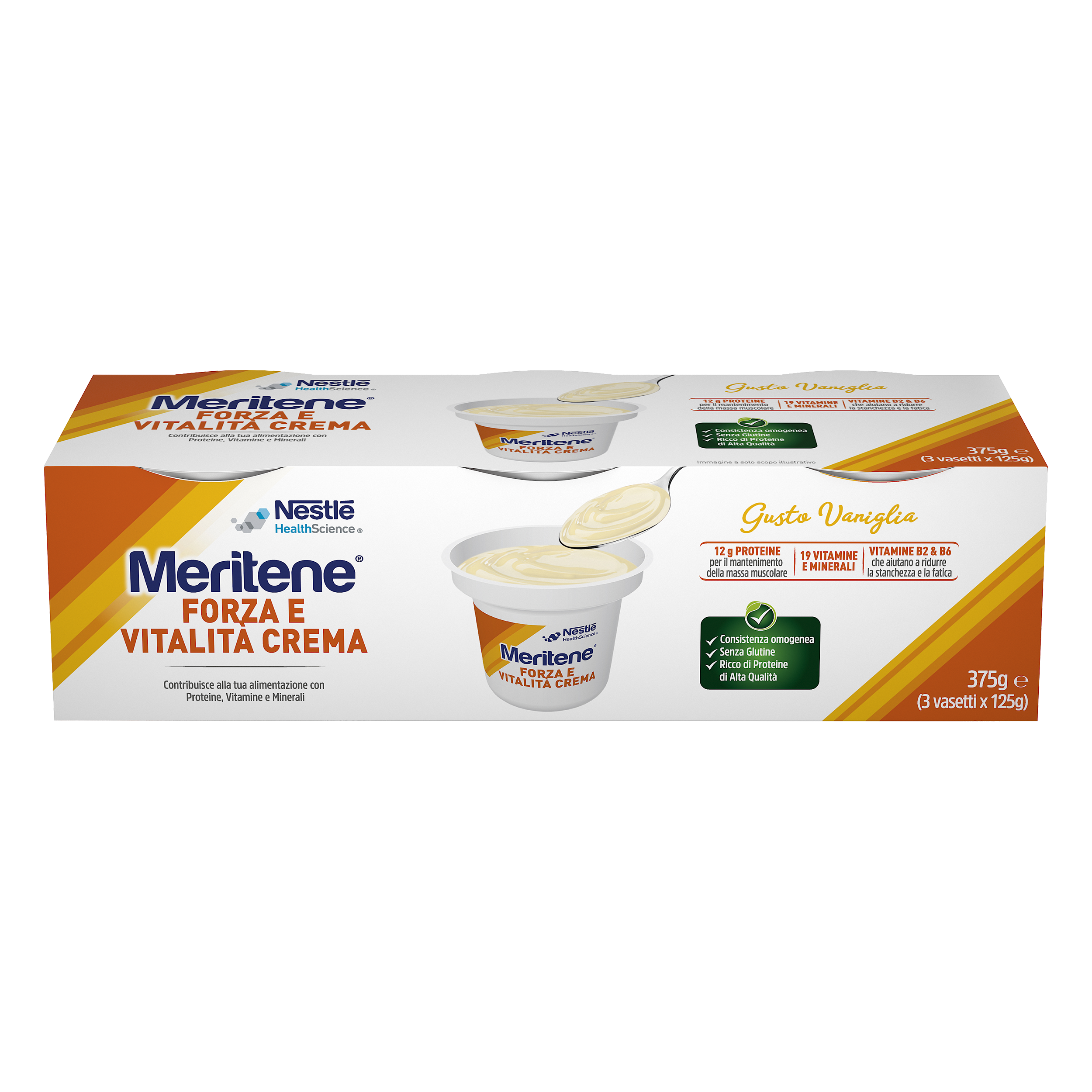 Meritene Crema Vaniglia 3x125 g  - 3