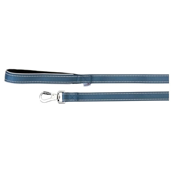 Camon Guinzaglio Con Maniglia In Neoprene E Cuciture Reflex Blu 1,5x120cm  - 2