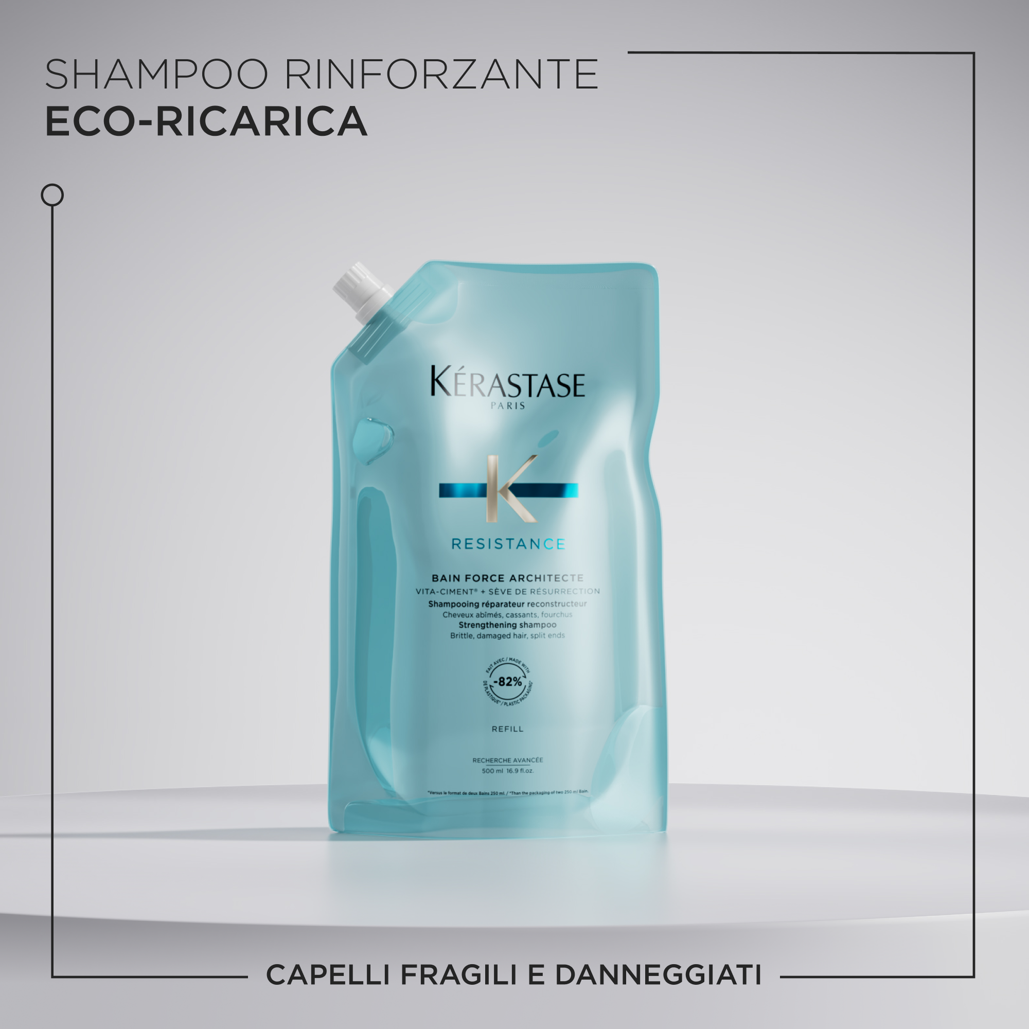 Kérastase Shampoo Bain Force Architecte Refill 500ml