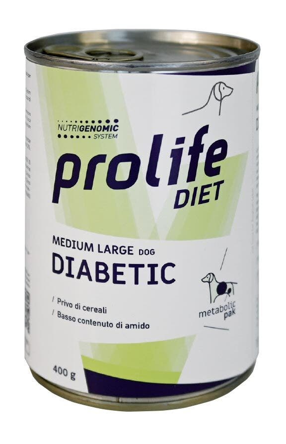 Prolife Dog Diet Wet Diabetic Sensitive Cibo Umido Per Cani Taglia Media/Grande Lattina 400g-1