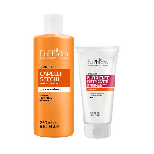 EuPhidra Shampoo Capelli Secchi 250ml + Balsamo Nutriente Districante 200ml  - 2