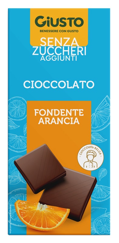 Giusto Senza Zucchero Cioccolato Fondente Arancia 85 g-1
