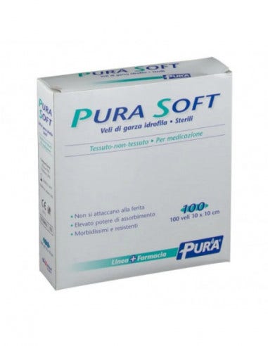 Pura Soft Garza In Tessuto Non Tessuto 10cmx10cm 100 Pezzi-1