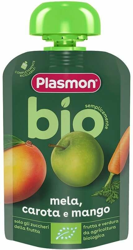 Plasmon Pouches Bio Mela Carota Mango 100g-1