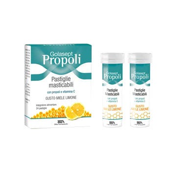 Golasept Propoli 24 Compresse Masticabili Miele Limone  - 2