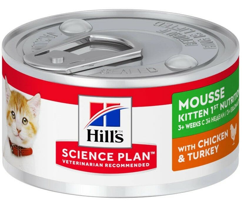 Science Plan Kitten 1st Nutrition Mousse Con Pollo E Tacchino Lattina 82gr-2