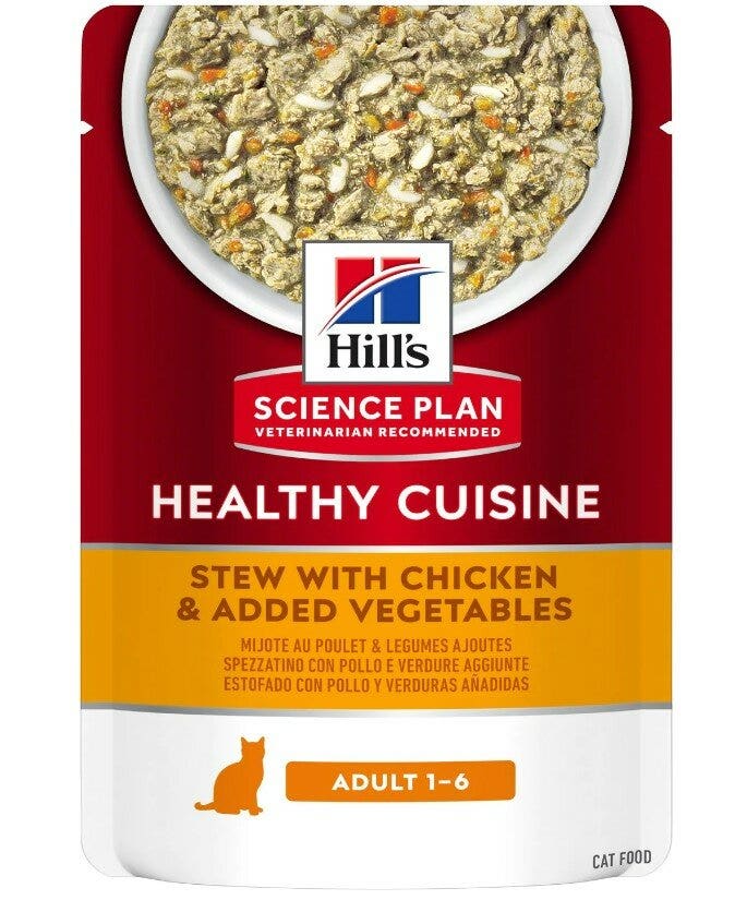 Hill's Science Plan Healty Cuisine Gatto Adult Pollo E Stufato 80gr-1