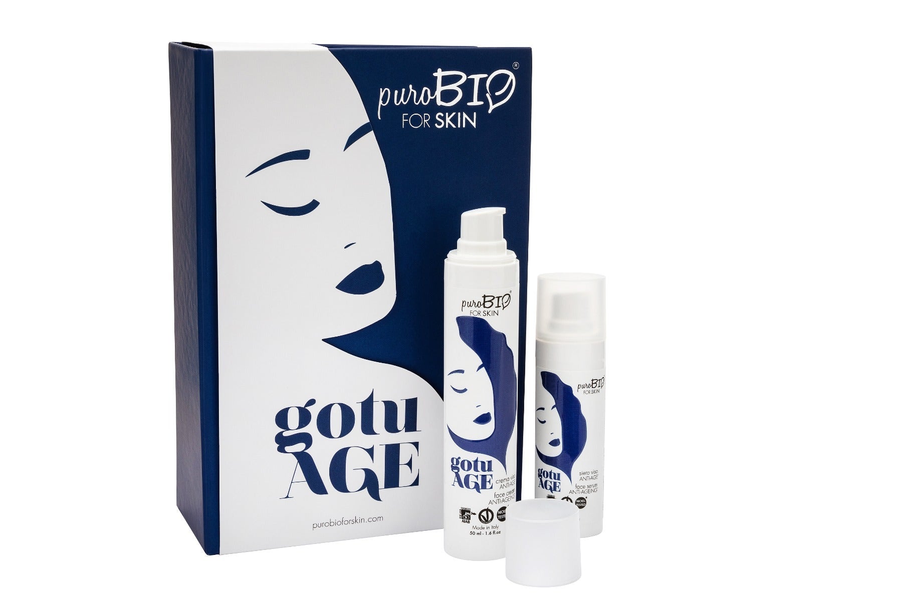 Purobio For Skin Kit Goutage Siero Viso 30ml + Crema Viso 50ml -2
