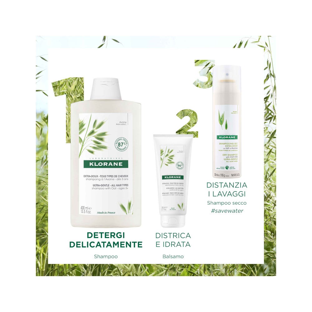 Klorane Shampoo Ultra-Gentile Latte D'Avena 400ml-2