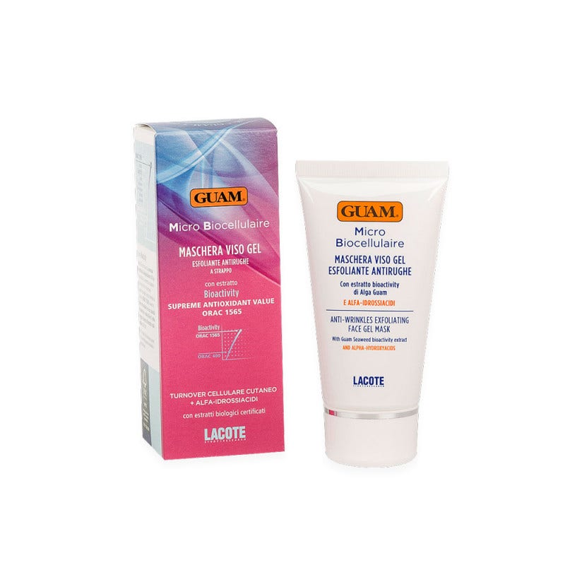 Guam Micro Biocellulaire Maschera Viso Gel Esfoliante Antirughe A Strappo 75ml  - 4