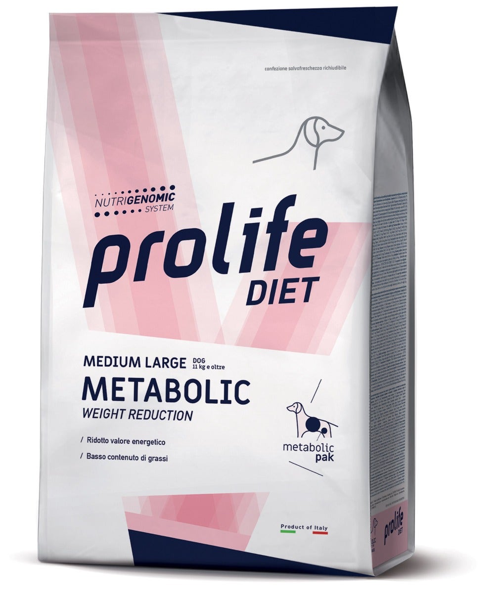 Prolife Dog Diet Metabolic Cibo Secco Per Cani Taglia Media/Grande Sacco 2kg-2