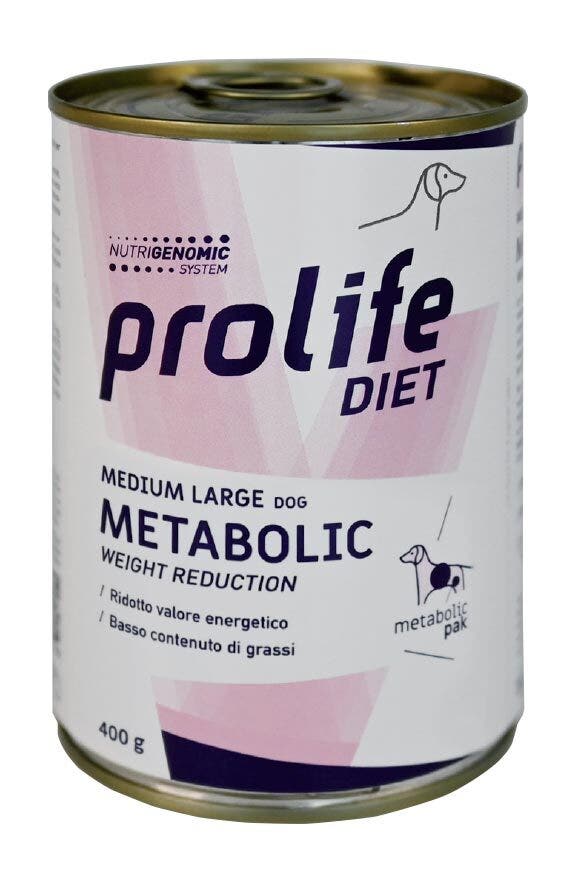 Prolife Diet Dog Metabolic Cibo Umido Per Cani Taglia Media/Grande Lattina 400g-1