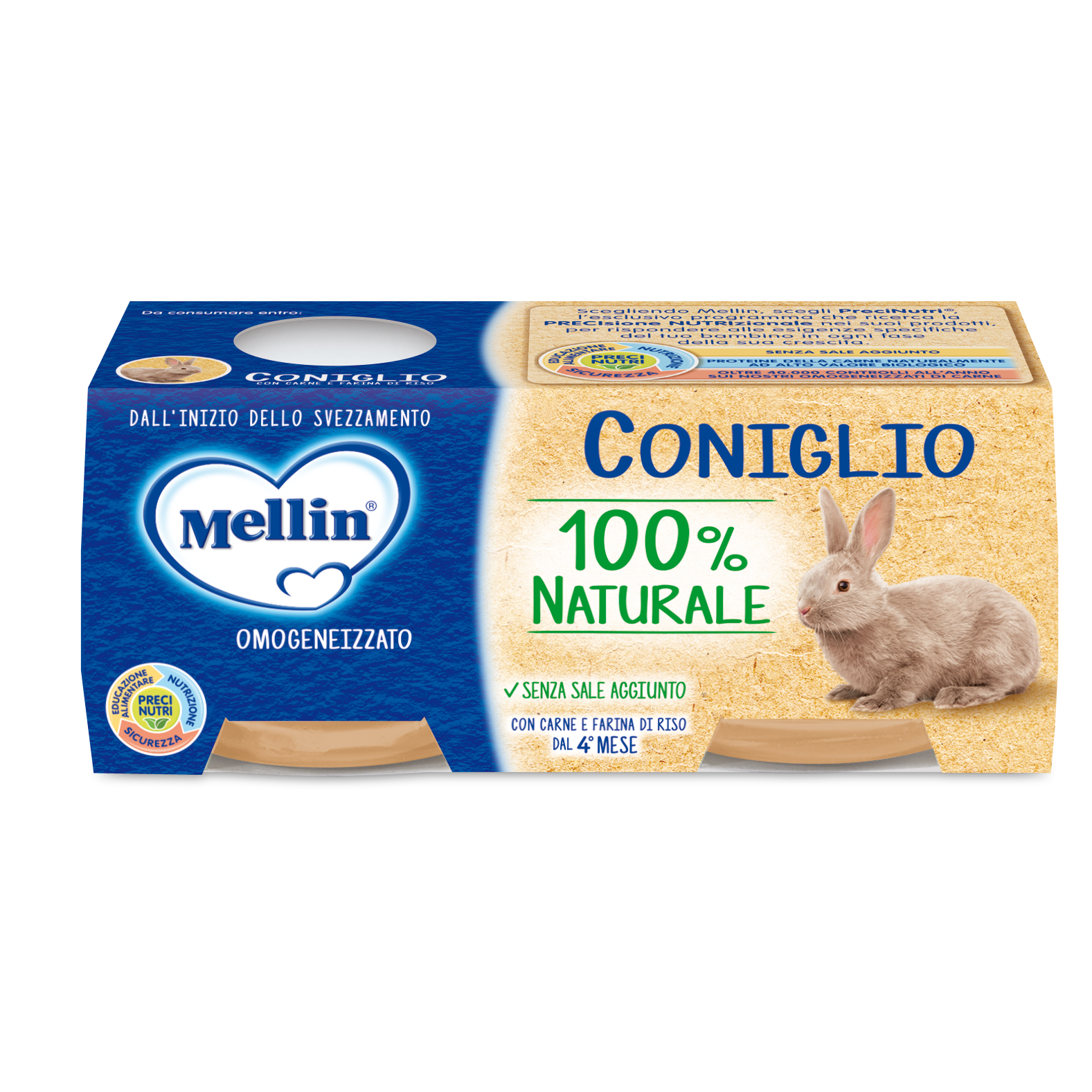 Mellin Omogeneizzato Coniglio 2X120g  - 3