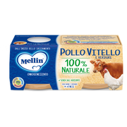 Mellin Omogeneizzato Pollo/Vitello Verdure 4M+ 2x80g  - 2
