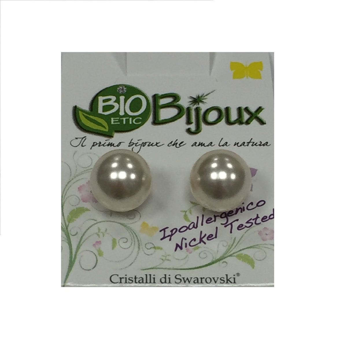 Bio Bijoux Orecchini Perla 10mm Cream Rose  - 1