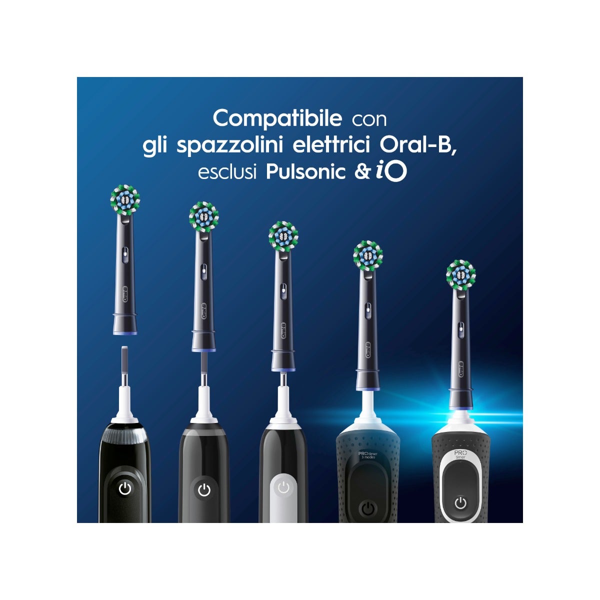 Oral-B Testine Di Ricambio Pro Cross Action Black 5 Pezzi-7