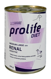 Prolife Dog Diet Renal Sensitive Cibo Umido Per Cani Taglia Media/Grande Lattina 400g-1