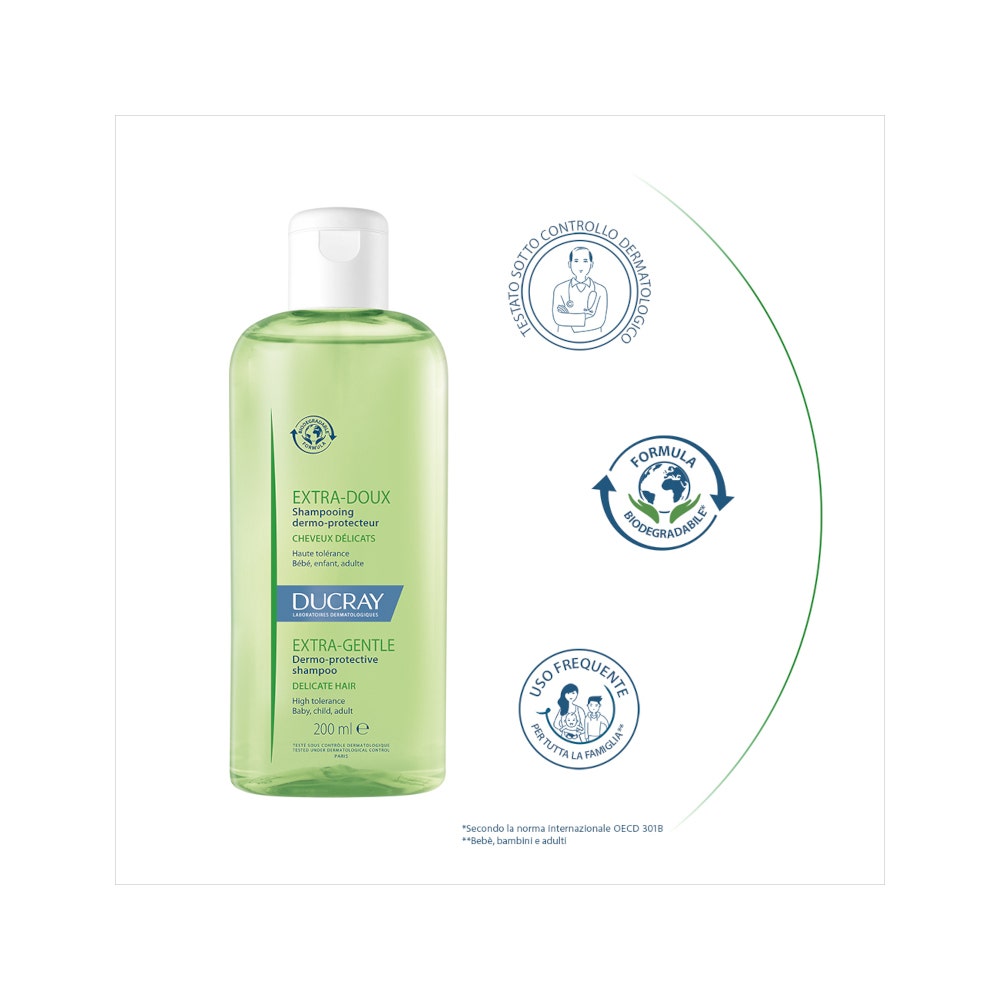 Ducray Extra Delicato Shampoo Dermoprotettivo 200ml-3