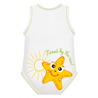 J Bimbi Body Neonato Senza Maniche In Cotone Bio 0-36 Mesi Stella Marina-0