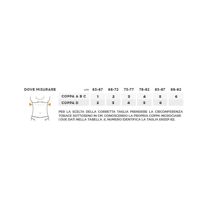 Ekeep B2 Active Bra Reggiseno Posturale Sportivo Nero/Fun Taglia 2  - 3