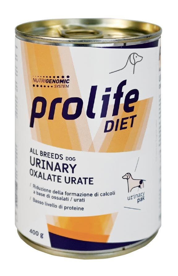 Prolife Dog Diet Urinary Oxalate Urate Cibo Umido Per Cani All Breeds Lattina 400g-1