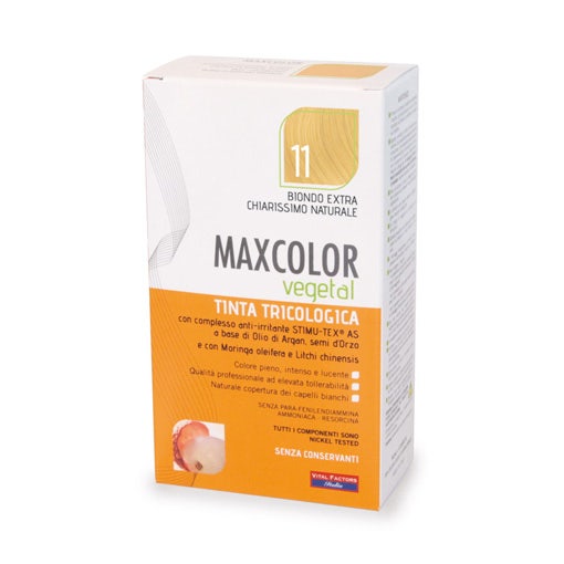 Maxcolor Vegetal Tinta 11 Biondo Extra Chiaro Naturale 140ml  - 1