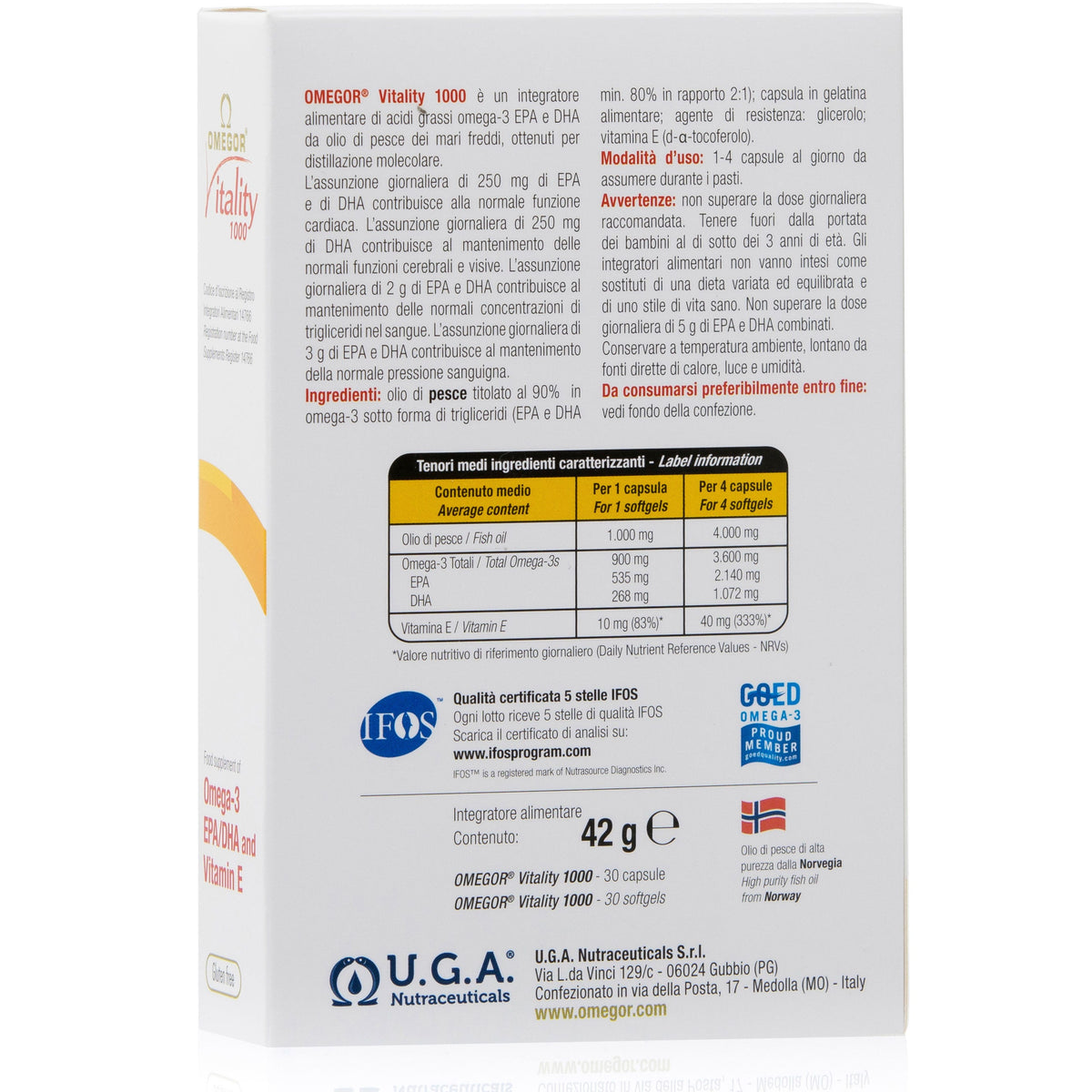 Omegor Vitality 1000 30 Capsule Molli  - 4