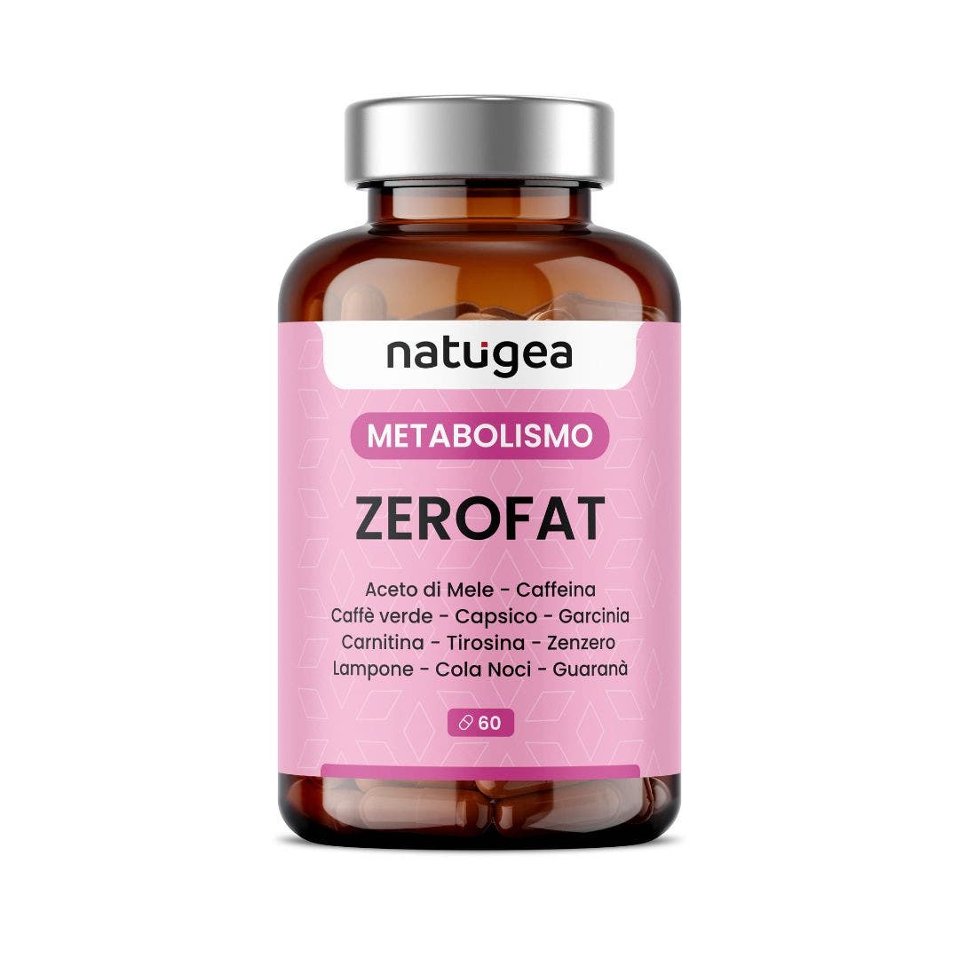 Natugea Brucia Grassi ZEROFAT con 11 attivi: Carnitina, Guarana, Garcinia Cambogia, Caffeina 60 Capsule-7