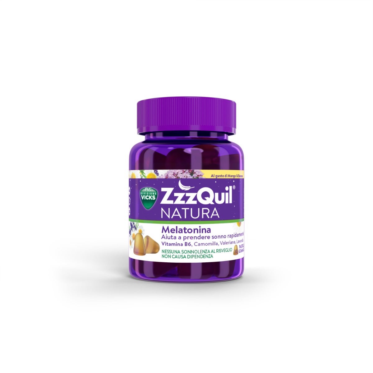 ZzzQuil NATURA™ Integratore Naturale Per Il Sonno Mango E Banana 30 Pastiglie Gommose-1
